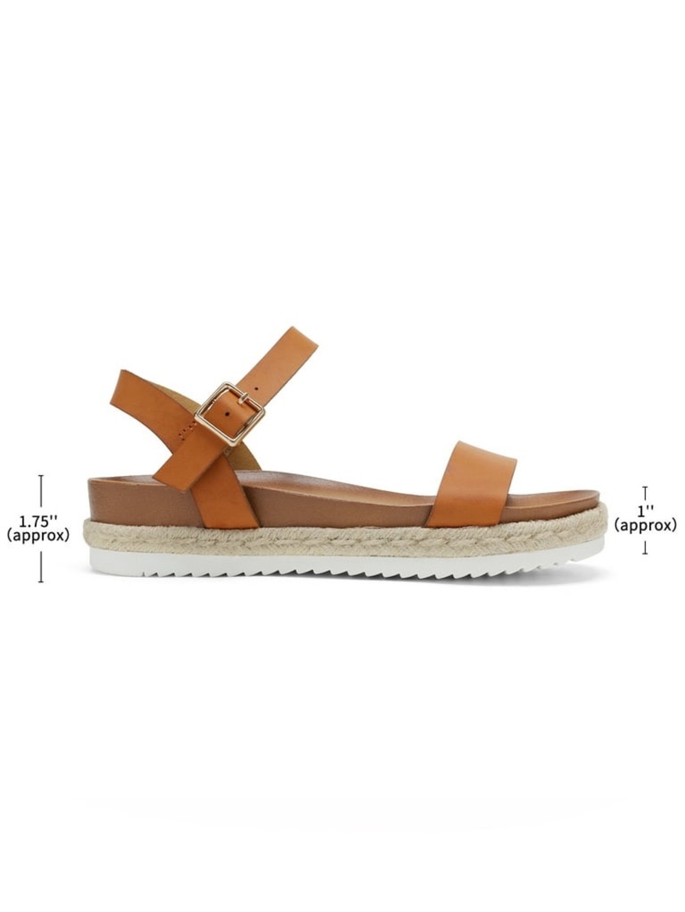 NIB DREAM PAIRS Tan Espadrille Flatform Sandals Open Toe Ankle Strap - Picture 6 of 8